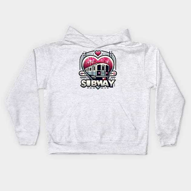 Subway Kids Hoodie by Vehicles-Art